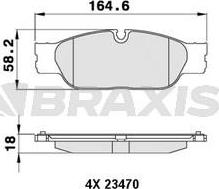 Braxis AA0217 - Kit de plaquettes de frein, frein à disque cwaw.fr