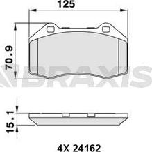 Braxis AA0288 - Kit de plaquettes de frein, frein à disque cwaw.fr