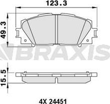 Braxis AA0238 - Kit de plaquettes de frein, frein à disque cwaw.fr