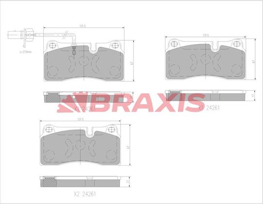 Braxis AA0757 - Kit de plaquettes de frein, frein à disque cwaw.fr