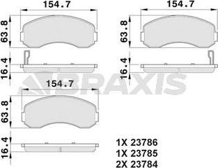 Braxis AB0499 - Kit de plaquettes de frein, frein à disque cwaw.fr