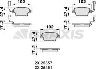 Braxis AB0469 - Kit de plaquettes de frein, frein à disque cwaw.fr