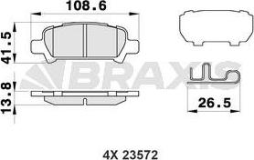 Braxis AB0464 - Kit de plaquettes de frein, frein à disque cwaw.fr