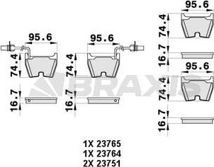 Braxis AB0461 - Kit de plaquettes de frein, frein à disque cwaw.fr