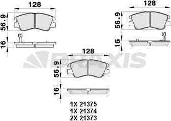 Braxis AB0430 - Kit de plaquettes de frein, frein à disque cwaw.fr