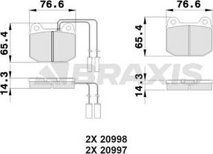 Braxis AB0506 - Kit de plaquettes de frein, frein à disque cwaw.fr