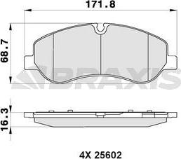 Braxis AB0503 - Kit de plaquettes de frein, frein à disque cwaw.fr