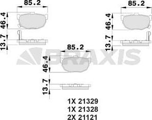 Braxis AB0507 - Kit de plaquettes de frein, frein à disque cwaw.fr