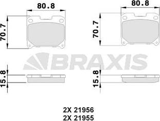 Braxis AB0514 - Kit de plaquettes de frein, frein à disque cwaw.fr