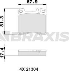 Braxis AB0512 - Kit de plaquettes de frein, frein à disque cwaw.fr