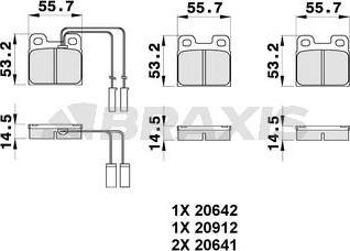 Braxis AB0533 - Kit de plaquettes de frein, frein à disque cwaw.fr