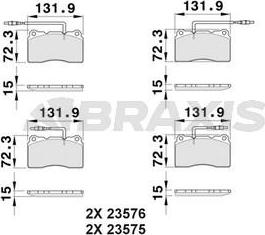 Braxis AB0527 - Kit de plaquettes de frein, frein à disque cwaw.fr