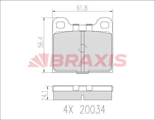 Braxis AB0603 - Kit de plaquettes de frein, frein à disque cwaw.fr