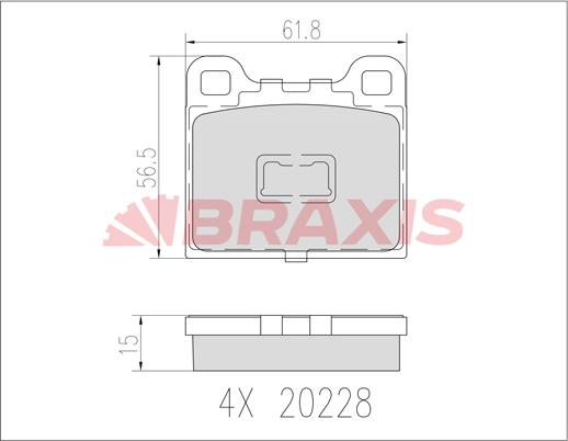 Braxis AB0602 - Kit de plaquettes de frein, frein à disque cwaw.fr