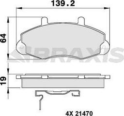 Braxis AB0098 - Kit de plaquettes de frein, frein à disque cwaw.fr