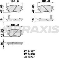 Braxis AB0066 - Kit de plaquettes de frein, frein à disque cwaw.fr