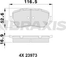 Braxis AB0006 - Kit de plaquettes de frein, frein à disque cwaw.fr