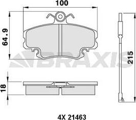 Braxis AB0001 - Kit de plaquettes de frein, frein à disque cwaw.fr