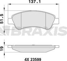 Braxis AB0003 - Kit de plaquettes de frein, frein à disque cwaw.fr