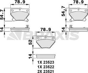 Braxis AB0085 - Kit de plaquettes de frein, frein à disque cwaw.fr