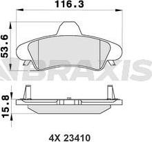 Braxis AB0192 - Kit de plaquettes de frein, frein à disque cwaw.fr