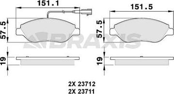 Braxis AB0149 - Kit de plaquettes de frein, frein à disque cwaw.fr