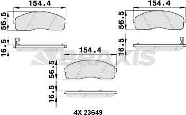 Braxis AB0147 - Kit de plaquettes de frein, frein à disque cwaw.fr