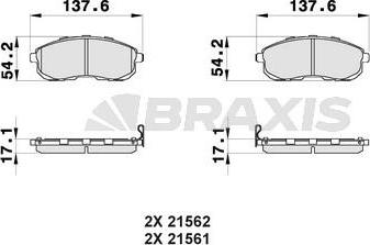 Braxis AB0154 - Kit de plaquettes de frein, frein à disque cwaw.fr