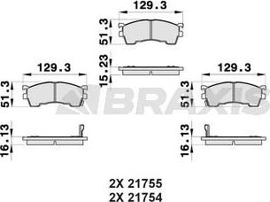 Braxis AB0157 - Kit de plaquettes de frein, frein à disque cwaw.fr