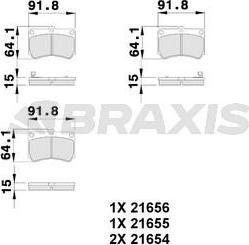 Braxis AB0105 - Kit de plaquettes de frein, frein à disque cwaw.fr