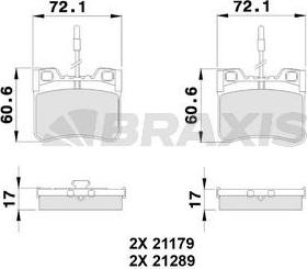 Braxis AB0108 - Kit de plaquettes de frein, frein à disque cwaw.fr