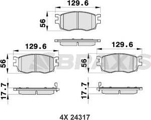 Braxis AB0185 - Kit de plaquettes de frein, frein à disque cwaw.fr