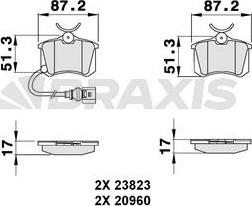 Braxis AB0133 - Kit de plaquettes de frein, frein à disque cwaw.fr