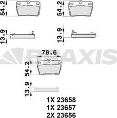 Braxis AB0176 - Kit de plaquettes de frein, frein à disque cwaw.fr