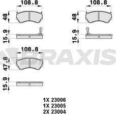 Braxis AB0357 - Kit de plaquettes de frein, frein à disque cwaw.fr