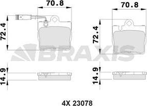 Braxis AB0361 - Kit de plaquettes de frein, frein à disque cwaw.fr