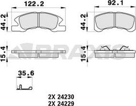 Braxis AB0368 - Kit de plaquettes de frein, frein à disque cwaw.fr