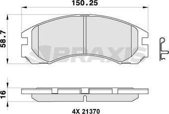 BENDIX 572370 - Kit de plaquettes de frein, frein à disque cwaw.fr