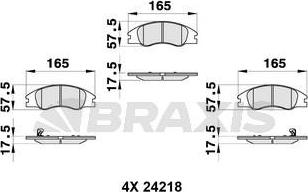 Braxis AB0310 - Kit de plaquettes de frein, frein à disque cwaw.fr