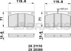 Braxis AB0332 - Kit de plaquettes de frein, frein à disque cwaw.fr