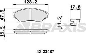 Braxis AB0322 - Kit de plaquettes de frein, frein à disque cwaw.fr