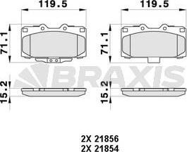 Braxis AB0370 - Kit de plaquettes de frein, frein à disque cwaw.fr