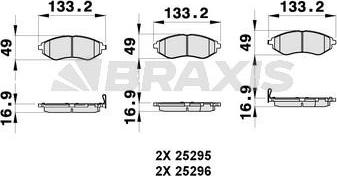 Braxis AB0293 - Kit de plaquettes de frein, frein à disque cwaw.fr