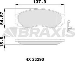 Braxis AB0245 - Kit de plaquettes de frein, frein à disque cwaw.fr