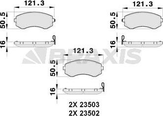 Braxis AB0256 - Kit de plaquettes de frein, frein à disque cwaw.fr