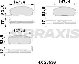 Braxis AB0251 - Kit de plaquettes de frein, frein à disque cwaw.fr