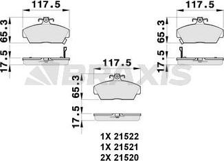 Braxis AB0265 - Kit de plaquettes de frein, frein à disque cwaw.fr