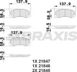 Braxis AB0212 - Kit de plaquettes de frein, frein à disque cwaw.fr