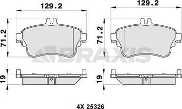 Braxis AB0283 - Kit de plaquettes de frein, frein à disque cwaw.fr