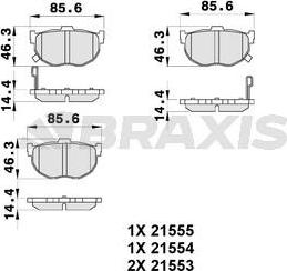 Braxis AB0234 - Kit de plaquettes de frein, frein à disque cwaw.fr